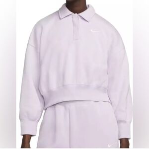 Nike Light Lavender Polo Cropped Sweatshirt